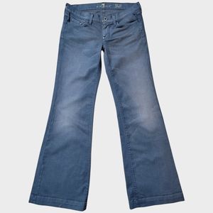 7 For All Mankind Women's Low Rise Ginger Jeans Size 30 Flare Wide Leg Trouser